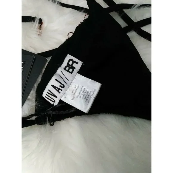 NWT LUV AJ BR Copper Chain Link Bikini Top M - Picture 5 of 7